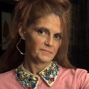 Source Unknown Gold and Multicolor Gem Brooch